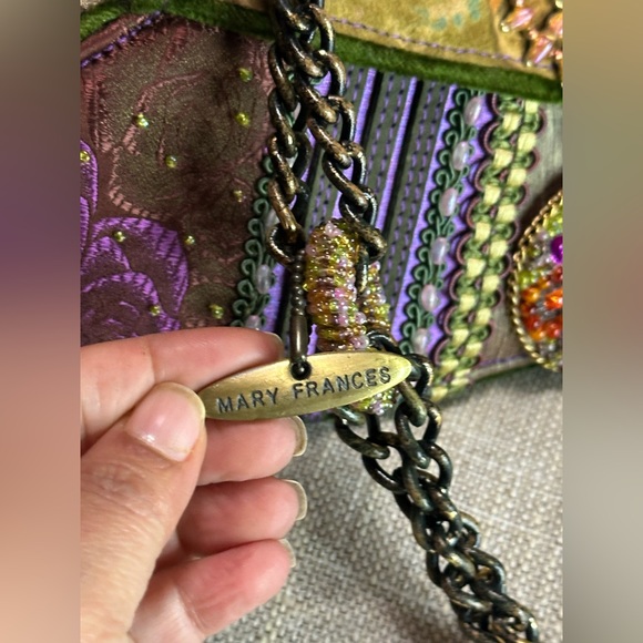 MARY Frances Elegant Multicolor Embroidered Women's Clutch - Picture 7 of 13